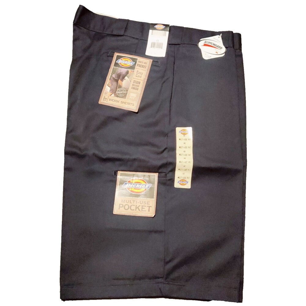 Men's Dickies Scotch Guard Multi Use Pocket Shorts Regular Fit Navy Blue Size 44